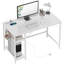 Metal Base Computer Desk with Power Outlet