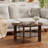 LUMERA Collection Traditional Round Wood Coffee Table with Raised Tray Edge, Rich Cherry Finish and Lower Display Shelf, Elegant Center Table for Living Room Decor