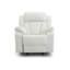 Élégant fauteuil inclinable blanc avec accoudoirs rembourrés-1900049287