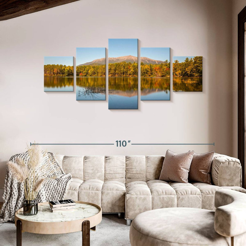 Scène de montagne Alvord Katahdin, H 42 po x l 92 po