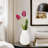 Facetta 7.5" Matte Texture White Ceramic Vase-1585059314-1585059315