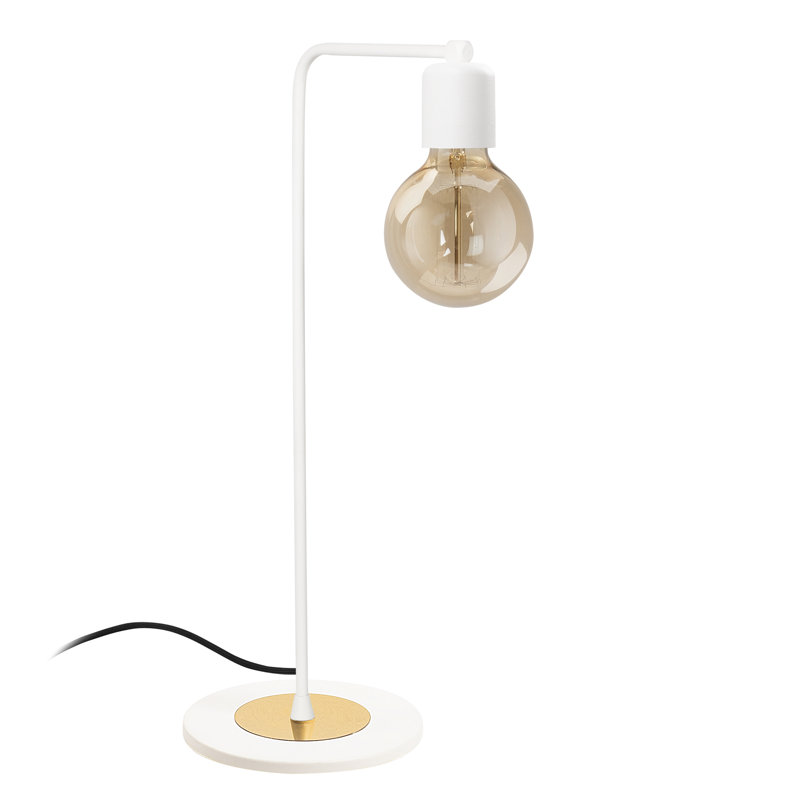 Lampe de bureau Asfak, Blanc / Doré