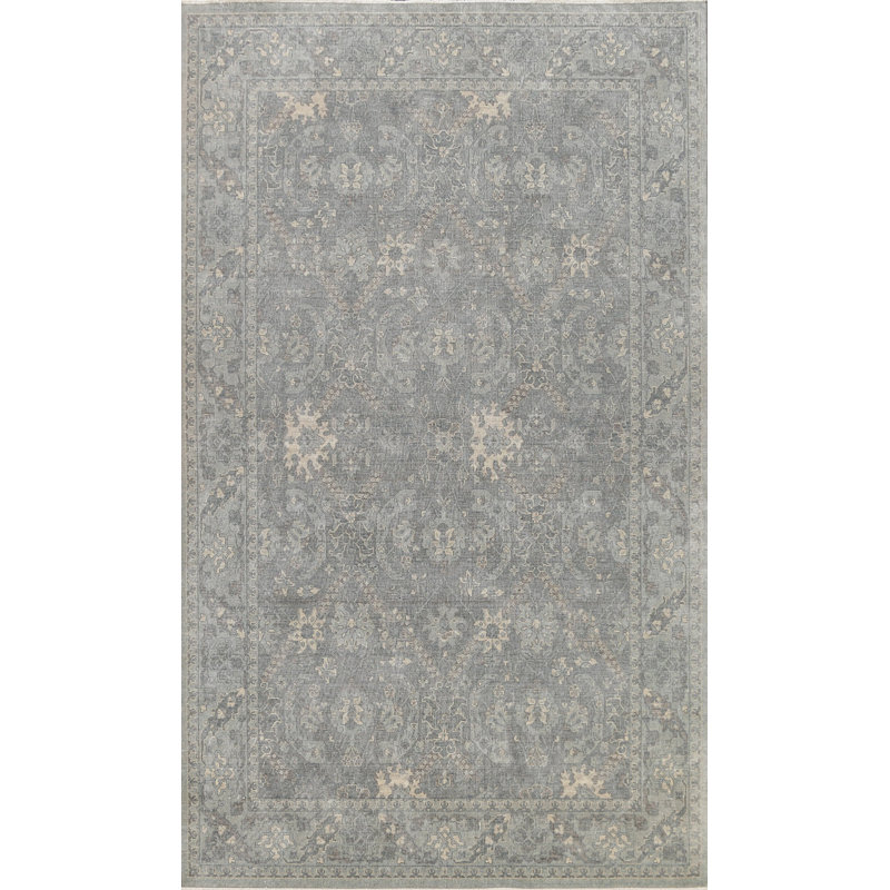 Tapis oriental en laine gris