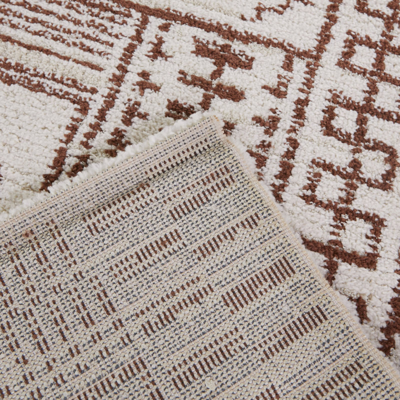 Fauina Geometric Indoor Rug, Rectangle 5'3" x 7'