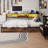 Full Corner Bed Frame with Headboard and 2 Storage Drawers,Daybed with Storage Bookcase,LED Lights and Charging Station-66733065-54040858