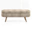 Repose-pieds de rangement ovale en tissu avec pieds en bois d'hévéa, parfait pour la décoration intérieure et une utilisation multifonctionnelle-1442869648