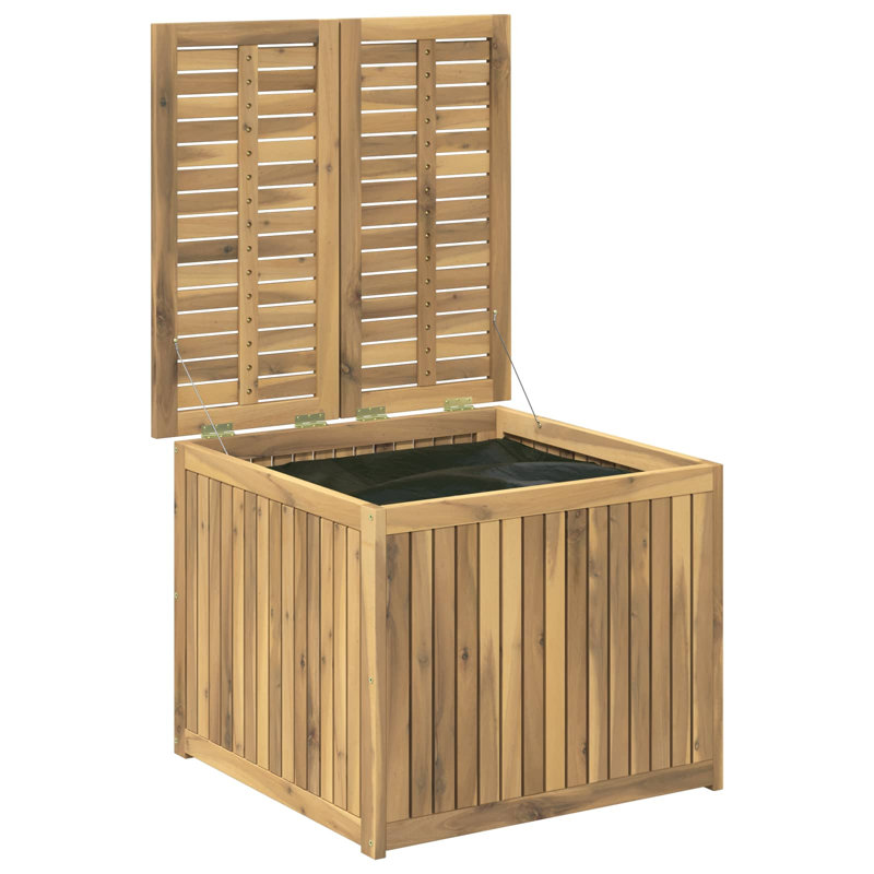 vidaXL 70.5 cm W Acacia Solid Wood Flip Top Deck Box