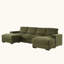 Canapé modulaire à assise profonde avec repose-pieds-1592966942