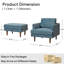 Fauteuil avec repose-pieds l 35 po Miller-132042556
