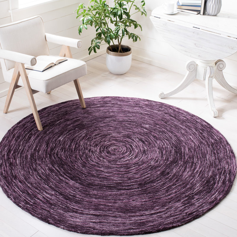 Daicy Hand Tufted Wool Abstract Rug, Round 6'