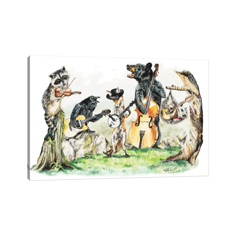 «Bluegrass Gang» par Holly Siment, reproduction d'art sur toile tendue, H 12 po x l 18 po x 1,5 po