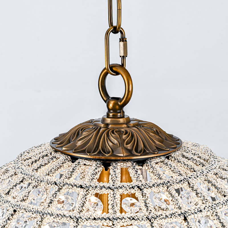 Ennu Antique Bronze Dome Pendant, 11"H x 15"W x 15"D