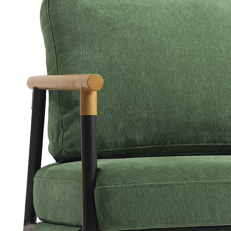 Fauteuil d'appoint Dajauna, Chenille verte