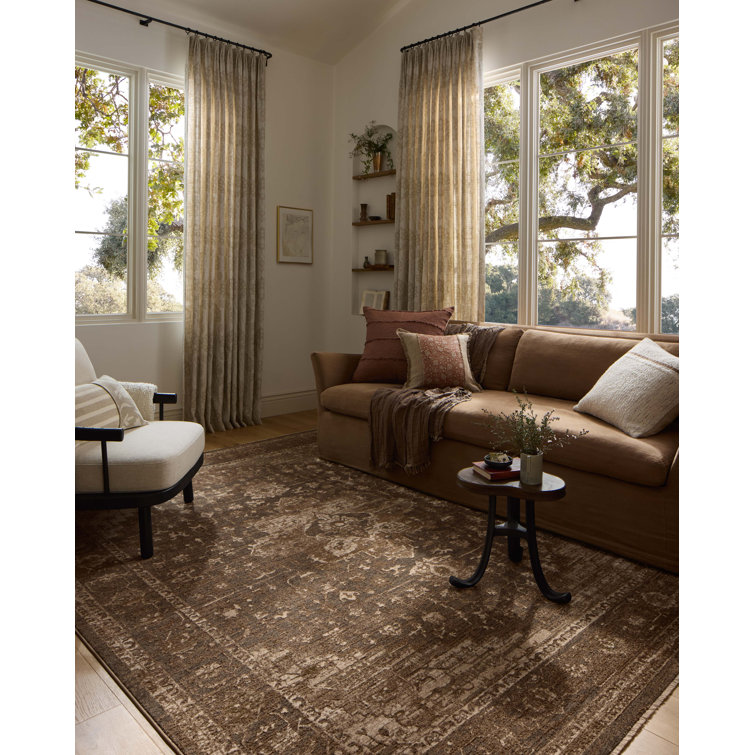 Tapis gris anthracite / moka Loloi Haywood