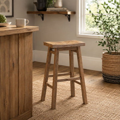 Alessandro Counter Stool with Solid Wood Frame