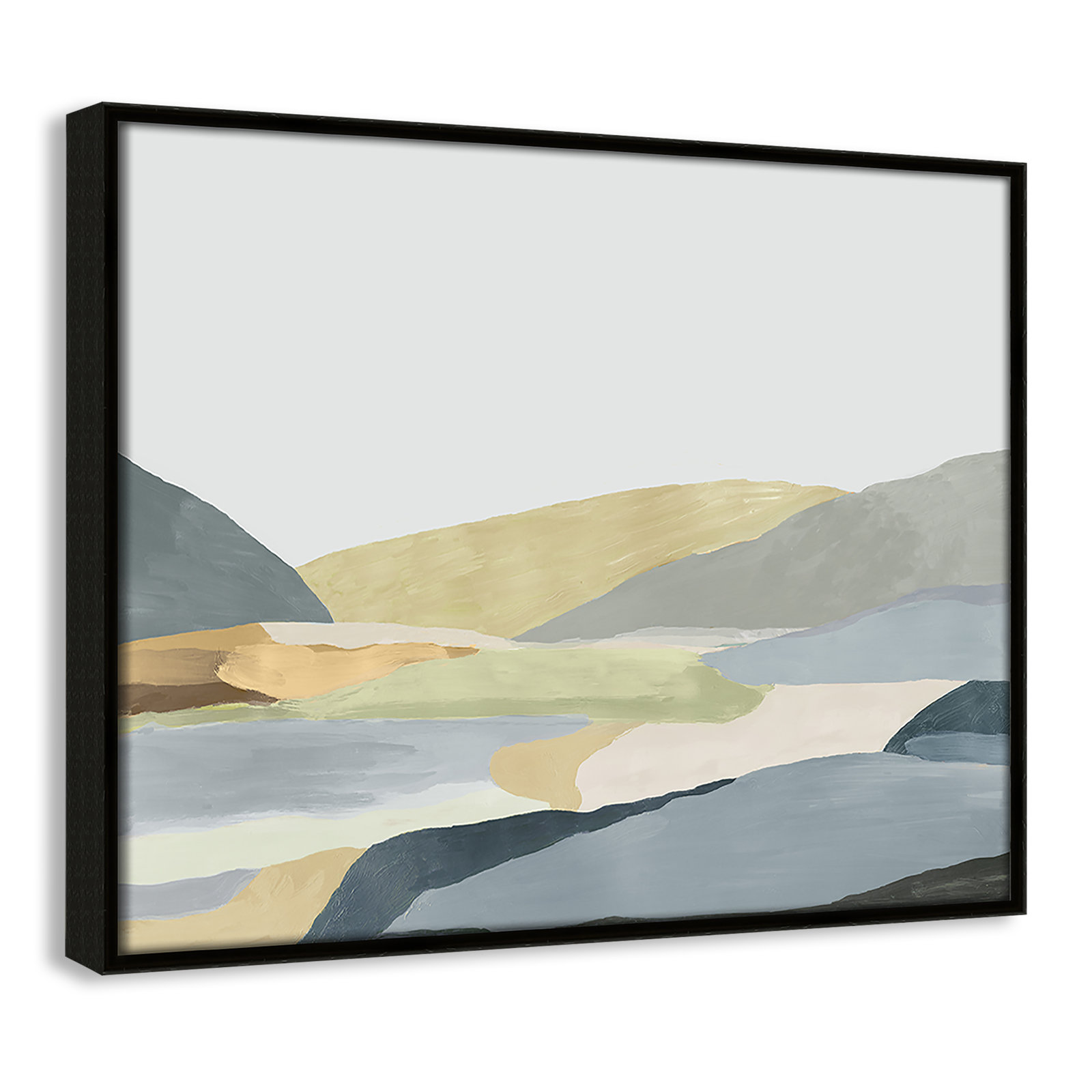 Blair "Warm Hills II" Painting, 12.5" H x 15.5" W x 2" D, Espresso Canvas