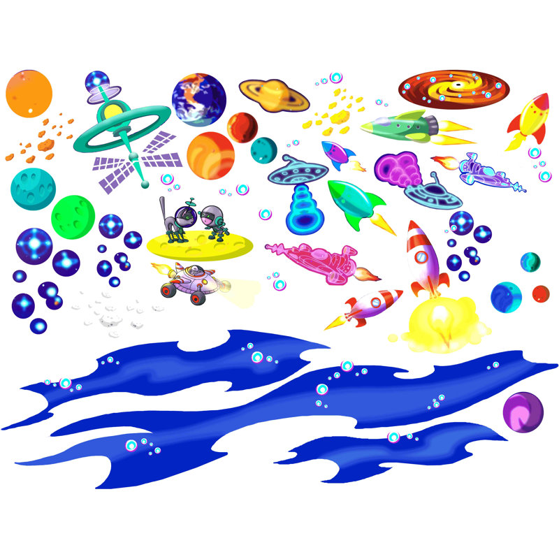 Décalcomanie murale multi-pak space
