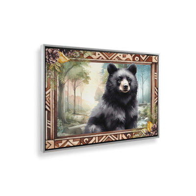 «Woodland Retreat Sitting Bear» par Nicole DeCamp, reproduction d'art