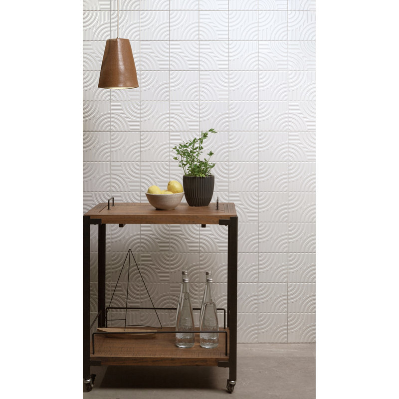 Form Round 6" X 6" Ceramic Wall Tile, Off White