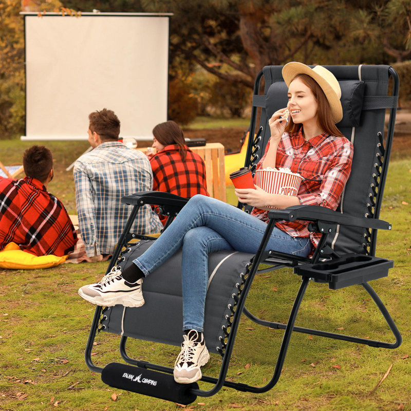 Très grande chaise pliante zéro gravité XXL, supportant 500 lb