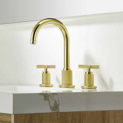 Widespread 2-handle Bathroom Faucet with Drain Assembly