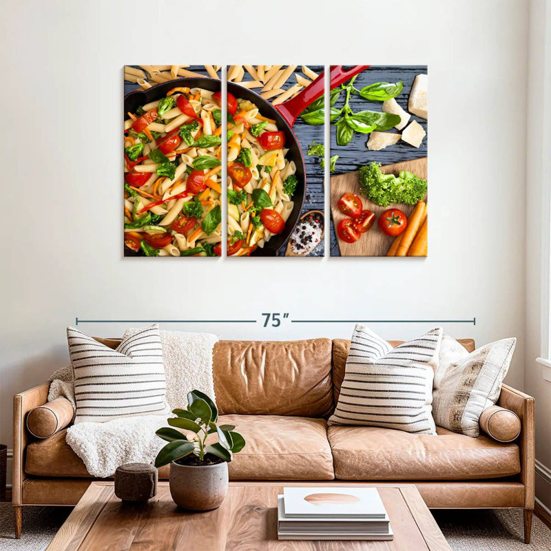Yarlin Spring Vegetables Pasta, 36" H x 57" W