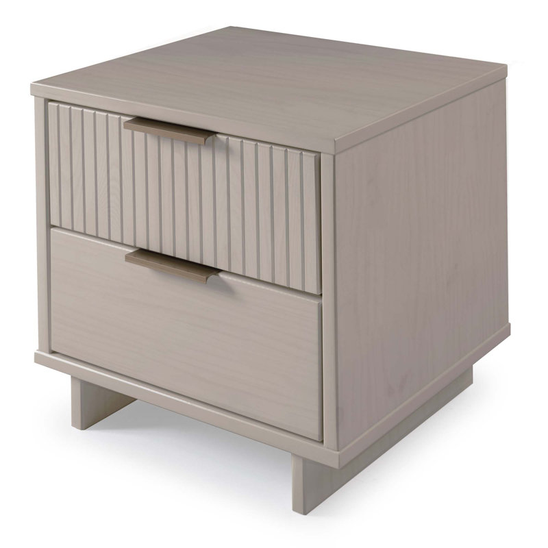 Laureli 18.11'' W Solid Wood Nightstand, Light Gray, Set of 1