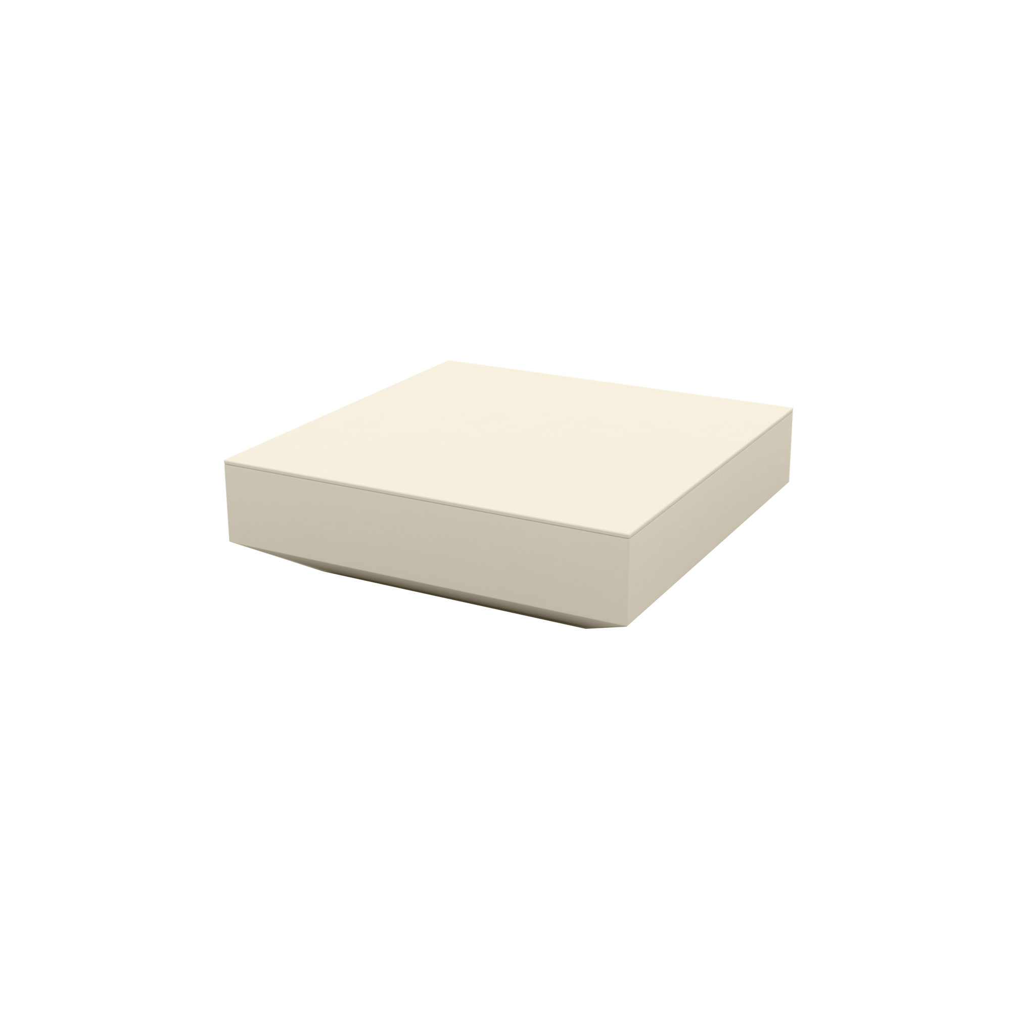 Vela Resin Coffee Table, 39.75" W x 39.75" L x 11.75" H, Ecru