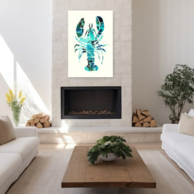 Art mural abstrait homard abstrait vibrant