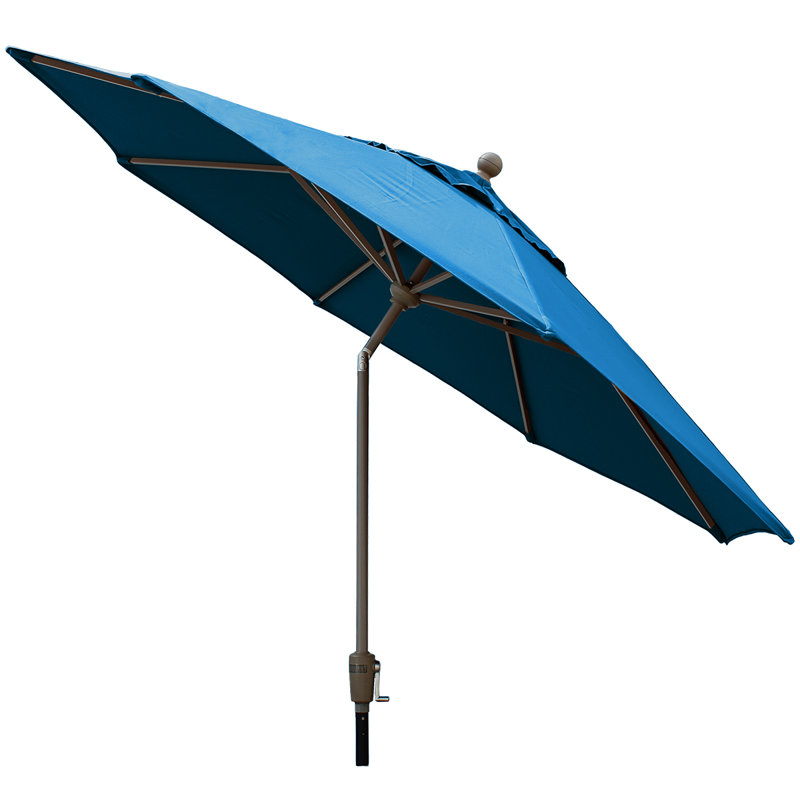 Parasol de marché 9 pi Hargus, Toile Sunbrella® bleu pacifique