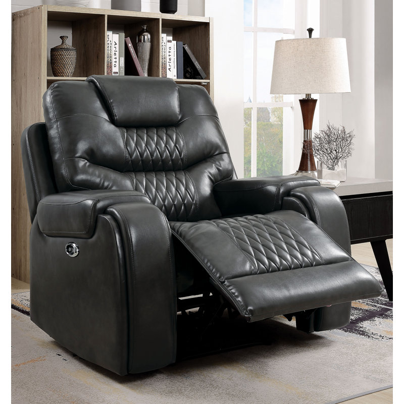 Fauteuil inclinable standard 42,75 po Aalborg, Similicuir gris