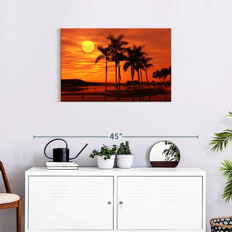 Orange Beach Scene, 20" H x 30" W