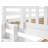 Treva Solid Wood Standard Twin over Twin Bunk Beds, 3 Step Ladder, White-1852120531