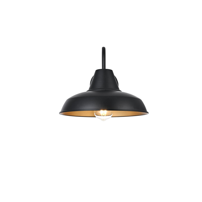 Tinsley Outdoor Wall sconce in Black, 10" H x 12" W x 15" D