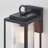 14” Black Outdoor Wall Lantern Sconce