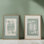 Ensemble de 2 reproductions de toiles sauge