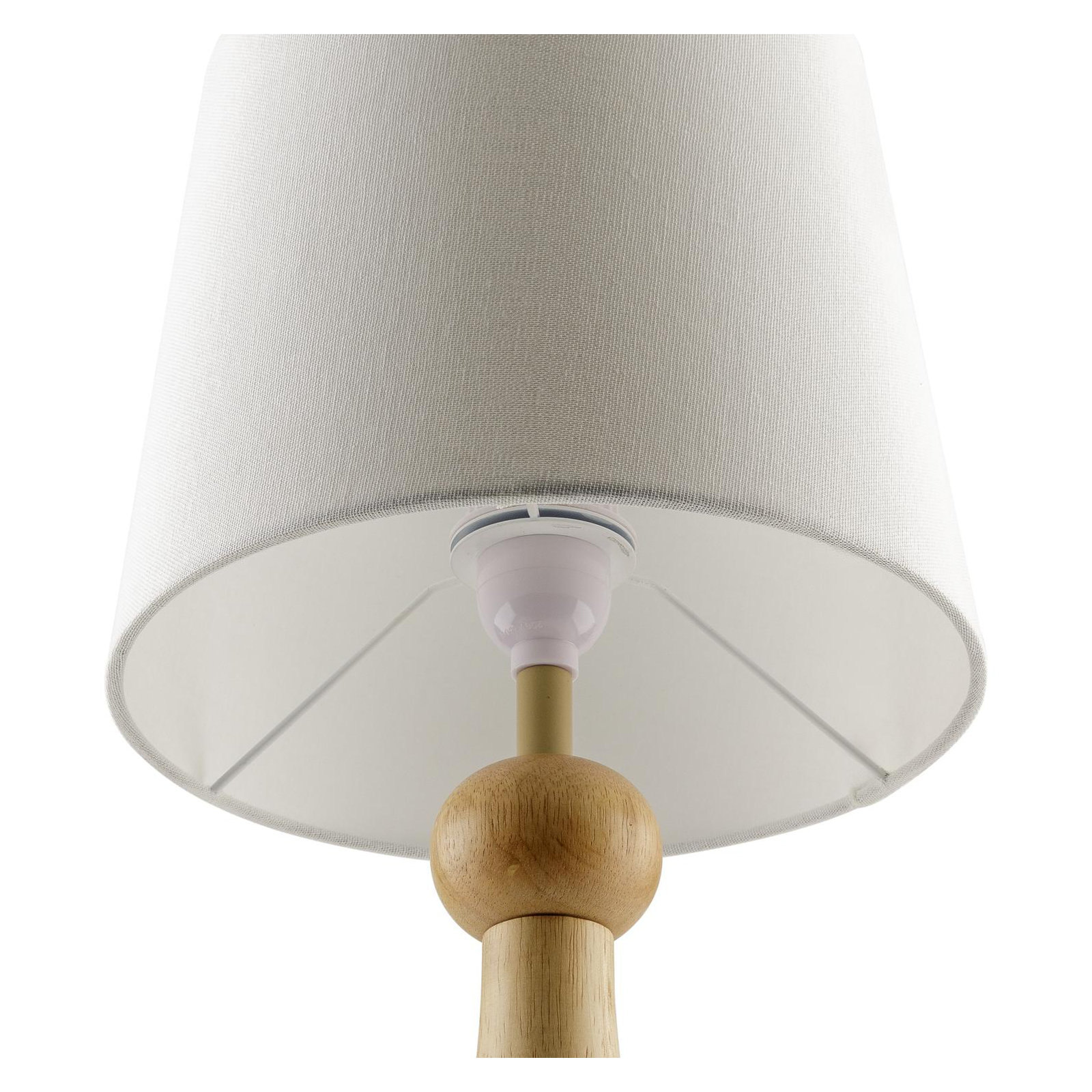 Solid Wood Table Lamp, Beige