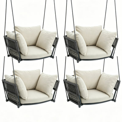 Hanging Porch Swing Chair For Indoor & Outdoor Use Set Of 4