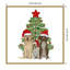 «Christmas Dog Trio Tree» par Fab Funky - cadre flottant, impression sur toile