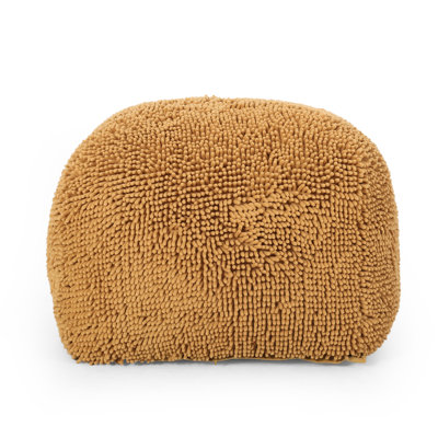 Pouf de garage carré jaune en microfibre spongieuse - capacité de 250 lb, rembourré de billes, 19,84 po x 13,93 po, plateforme souple et entièrement assemblée