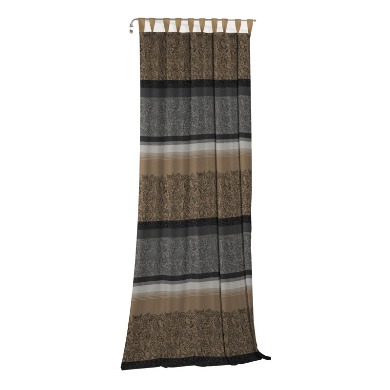 Lott Room Darkening Curtain Single Panel, Grey/Brown, 132cm Width x 145cm Drop