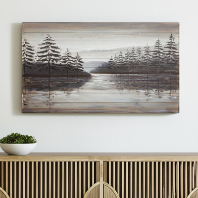 Sunset Narrows Distressed Unframed Painting Wall Art