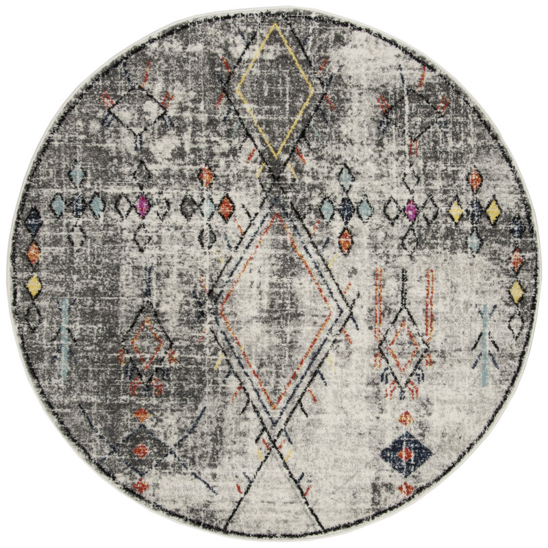 Tapis performance à motif sud-ouest Muniz, Rond 6 pi