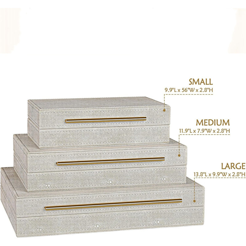 Set of 3 Decorative Boxes