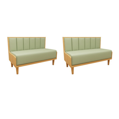 Modern Dessert Shop Restaurant Cafe Simple Benches Faux Leather Upholstered Bench