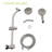 Multi Function Dual Shower Head - Shower System With 4.7" Rain Showerhead, 8-Function Hand Shower, Adjustable Slide Bar,Brushed Nickel-124897514