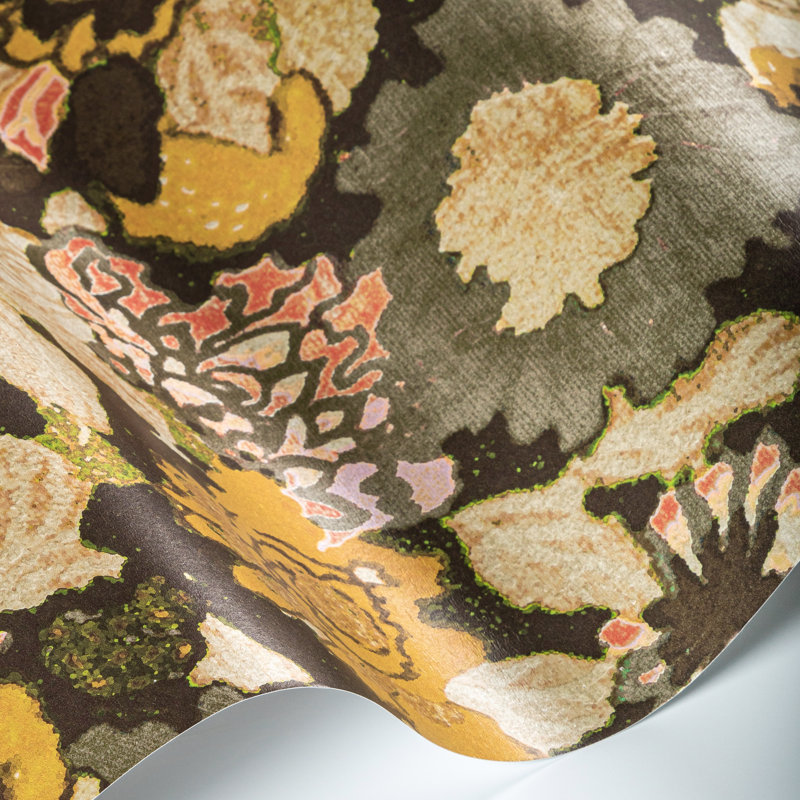 Rhapsody Arioso 11' L x 27.5" W Wallpaper Roll, Petal/Coin