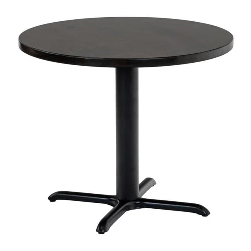 Ensemble de table ronde 36 "avec chaises, Gris / Noir, Brun