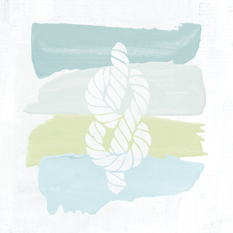 Seaside Swatch Knot by Moira Hershey - Wrapped Canvas Painting, 30cm H x 30cm W x 3.8cm D