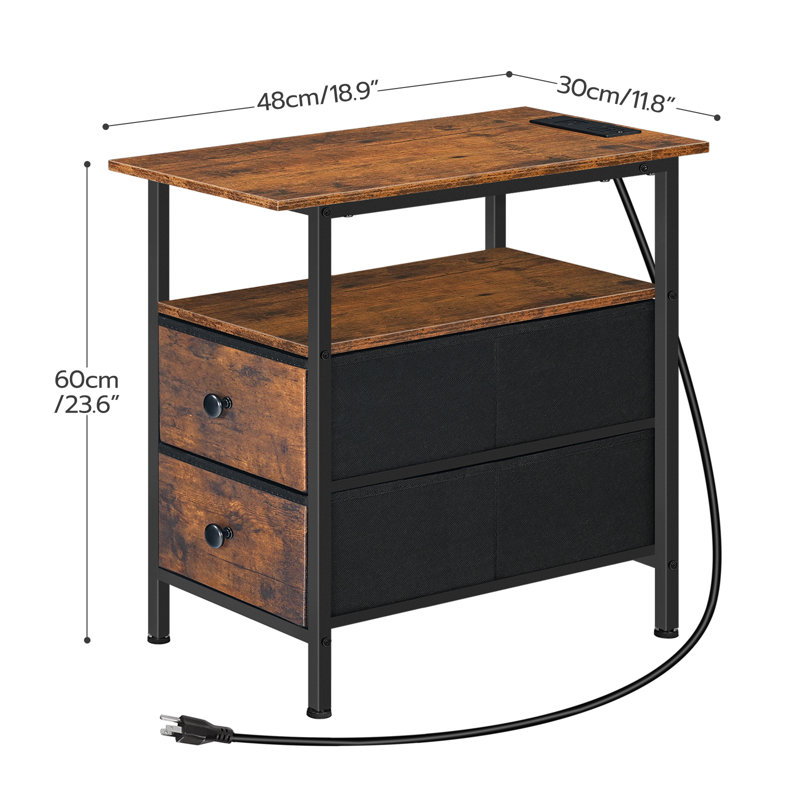 End Table with Charging Station